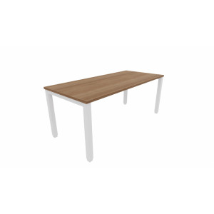 Leaderburo Bureau droit individuel Lexie Graphite, blanc, gris, hêtre, chêne moyen, acacia clair, acacia foncé, chêne veiné ou chêne grisé