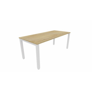 Leaderburo Bureau droit individuel Lexie Graphite, blanc, gris, hêtre, chêne moyen, acacia clair, acacia foncé, chêne veiné ou chêne grisé