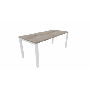 Leaderburo Bureau droit individuel Lexie Graphite, blanc, gris, hêtre, chêne moyen, acacia clair, acacia foncé, chêne veiné ou chêne grisé