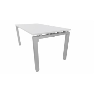 Leaderburo Bureau droit individuel Zelda Graphite, blanc, gris, hêtre, chêne moyen, acacia clair, acacia foncé, chêne veiné ou chêne grisé