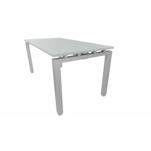 Leaderburo Bureau droit individuel Zelda Graphite, blanc, gris, hêtre, chêne moyen, acacia clair, acacia foncé, chêne veiné ou chêne grisé