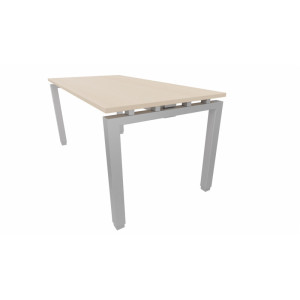 Leaderburo Bureau droit individuel Zelda Graphite, blanc, gris, hêtre, chêne moyen, acacia clair, acacia foncé, chêne veiné ou chêne grisé