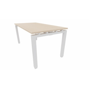 Leaderburo Bureau droit individuel Zelda Graphite, blanc, gris, hêtre, chêne moyen, acacia clair, acacia foncé, chêne veiné ou chêne grisé