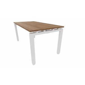 Leaderburo Bureau droit individuel Zelda Graphite, blanc, gris, hêtre, chêne moyen, acacia clair, acacia foncé, chêne veiné ou chêne grisé
