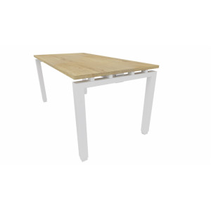 Leaderburo Bureau droit individuel Zelda Graphite, blanc, gris, hêtre, chêne moyen, acacia clair, acacia foncé, chêne veiné ou chêne grisé