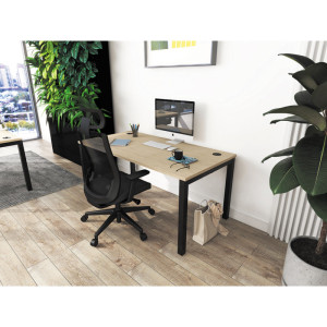 Matelpro Bureau droit individuel fixe Skyline Blanc, gris, argile, hêtre, nebraska, chêne fil, timber ou cèdre