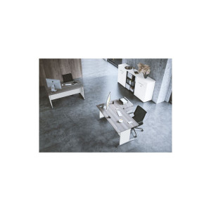 Matelpro Bureau droit individuel Serenity Blanc, gris, hêtre, nebraska, chêne fil, timber ou cèdre