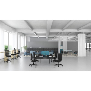 Mateol Siège de bureau ergonomique en tissu Tarah Gris orage ou noir