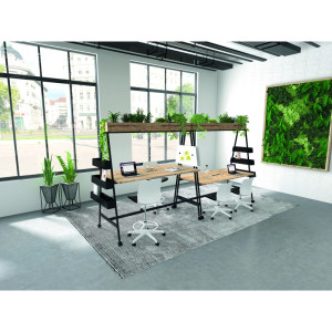Matelpro Bureau individuel mobile Allan Blanc, nebraska ou timber