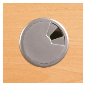 Actiburo Obturateur passe-câbles rond Dupont Blanc, aluminium ou noir