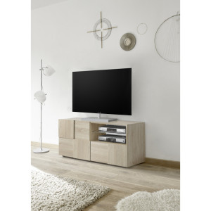 Balias Home Meuble TV moderne 121 cm chêne samoa Milenor Chêne samoa