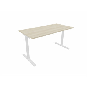 Matelpro Bureau droit individuel Online T Blanc, gris clair, beige, graphite, noir, acacia, epicéa gris ou chêne naturel  74 cm