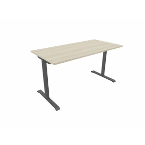 Matelpro Bureau droit individuel Online T Blanc, gris clair, beige, graphite, noir, acacia, epicéa gris ou chêne naturel  74 cm
