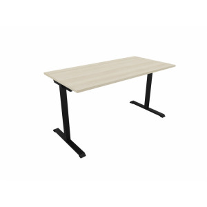 Matelpro Bureau droit individuel Online T Blanc, gris clair, beige, graphite, noir, acacia, epicéa gris ou chêne naturel  74 cm