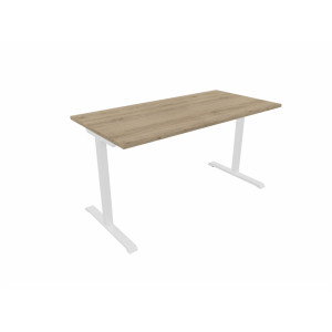 Matelpro Bureau droit individuel Online T Blanc, gris clair, beige, graphite, noir, acacia, epicéa gris ou chêne naturel  74 cm