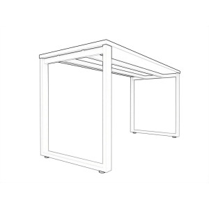 Matelpro Bureau droit individuel Online Q Blanc, gris clair, beige, graphite, noir, acacia, epicéa gris ou chêne naturel  74 cm