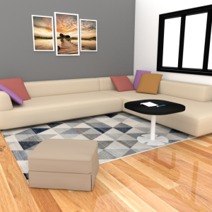Matelpro Table basse carrée Swanny Blanc, argile, noir, nebraska, chêne fil ou timber
