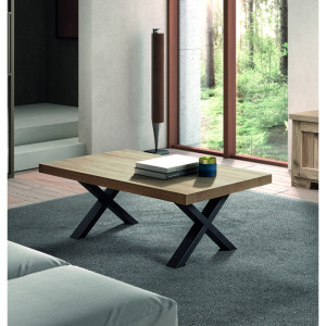 Deladeco Table basse contemporaine chêne canyon Sirocco Chêne canyon
