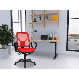 Star One Siège de bureau en tissu Zumba Vert, orange, rouge, bordeaux, violet, bleu marine, gris, marron ou noir  97 cm
