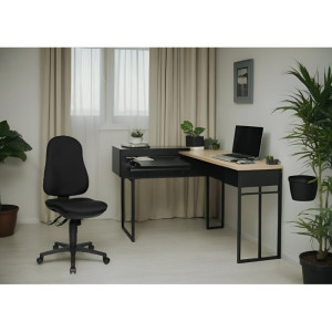 Star One Chaise de bureau en tissu solys Vert, orange, rouge, bordeaux, violet, bleu marine, gris, marron ou noir  100 cm