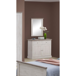 Deladeco Miroir rectangulaire chêne blanc/marron Maxime Chêne blanc/marron