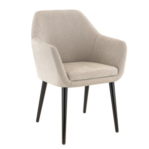 Restoflex Fauteuil de restaurant en tissu Enzo (lot de 2) Beige, terracotta ou vert