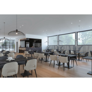 Restoflex Chaise de restaurant en tissu Asia (lot de 2) Beige ou gris foncé