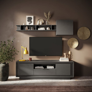 Balias Home Meuble TV moderne 180 cm coloris lave Rosine Lave
