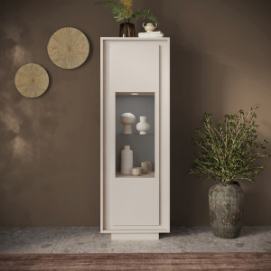 Balias Home Vitrine moderne coloris cachemire Rosine Cachemire
