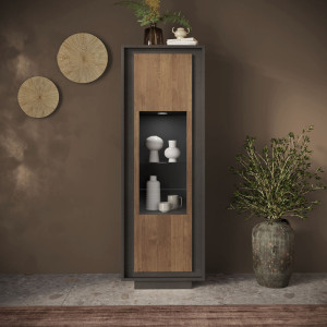Balias Home Vitrine moderne lave/mercure Rosine Lave/mercure