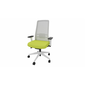 Leaderburo Siège de bureau en tissu coque blanche Holly Crème, vert pomme, violet, rouge, bleu clair, gris, bleu ou noir