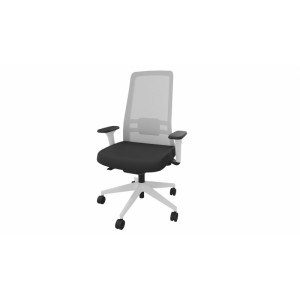Leaderburo Siège de bureau en tissu coque blanche Holly Crème, vert pomme, violet, rouge, bleu clair, gris, bleu ou noir