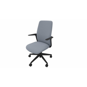 Leaderburo Siège de bureau en tissu coque noire Evita Beige, rouge, bleu foncé, bleu clair, vert, gris, noir ou marron clair