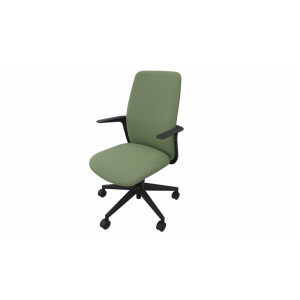 Leaderburo Siège de bureau en tissu coque noire Evita Beige, rouge, bleu foncé, bleu clair, vert, gris, noir ou marron clair