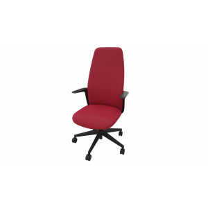 Leaderburo Siège de bureau en tissu coque noire Evita Beige, rouge, bleu foncé, bleu clair, vert, gris, noir ou marron clair