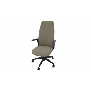 Leaderburo Siège de bureau en tissu coque noire Evita Beige, rouge, bleu foncé, bleu clair, vert, gris, noir ou marron clair