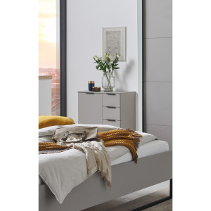 Deladeco Commode moderne 81 cm gris sahara Matilda Gris sahara