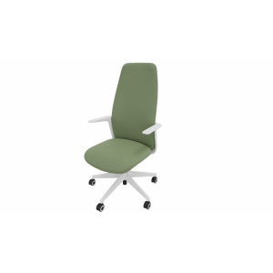 Leaderburo Siège de bureau en tissu coque blanche Evita Beige, rouge, bleu foncé, bleu clair, vert, gris, noir ou marron clair
