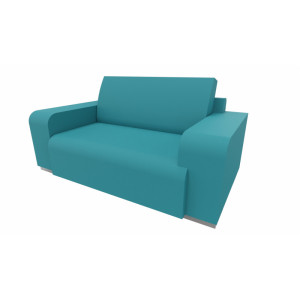 Leaderburo Canapé moderne en tissu Sofiane Marron, gris foncé, orange, mauve, vert, bleu ciel, turquoise, gris bleu, gris ou anthracite