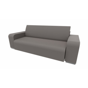Leaderburo Canapé moderne en tissu Sofiane Marron, gris foncé, orange, mauve, vert, bleu ciel, turquoise, gris bleu, gris ou anthracite