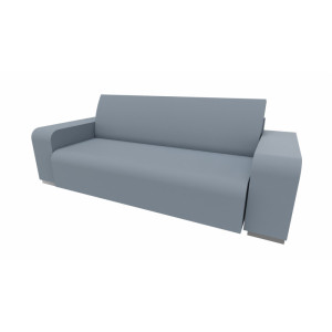 Leaderburo Canapé moderne en tissu Sofiane Marron, gris foncé, orange, mauve, vert, bleu ciel, turquoise, gris bleu, gris ou anthracite