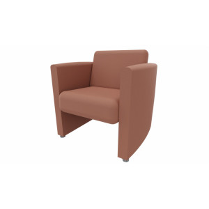 Leaderburo Fauteuil moderne en tissu Madine Marron, gris foncé, orange, mauve, vert, bleu ciel, turquoise, gris bleu, gris ou anthracite