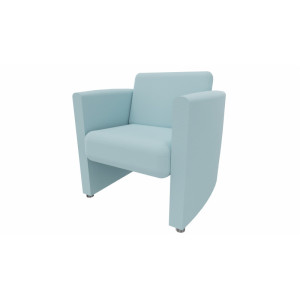 Leaderburo Fauteuil moderne en tissu Madine Marron, gris foncé, orange, mauve, vert, bleu ciel, turquoise, gris bleu, gris ou anthracite
