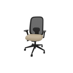Leaderburo Siège de bureau en tissu coque noir Anya Crème, marron, rouge, violet, vert pomme, bleu foncé, bleu clair, vert, gris ou noir
