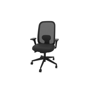 Leaderburo Siège de bureau en tissu coque noir Anya Crème, marron, rouge, violet, vert pomme, bleu foncé, bleu clair, vert, gris ou noir