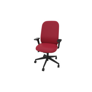 Leaderburo Siège de bureau en tissu coque noir Anya Crème, marron, rouge, violet, vert pomme, bleu foncé, bleu clair, vert, gris ou noir