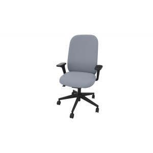 Leaderburo Siège de bureau en tissu coque noir Anya Crème, marron, rouge, violet, vert pomme, bleu foncé, bleu clair, vert, gris ou noir