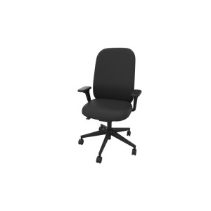 Leaderburo Siège de bureau en tissu coque noir Anya Crème, marron, rouge, violet, vert pomme, bleu foncé, bleu clair, vert, gris ou noir