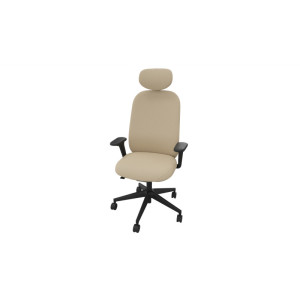 Leaderburo Siège de bureau en tissu coque noir Anya Crème, marron, rouge, violet, vert pomme, bleu foncé, bleu clair, vert, gris ou noir