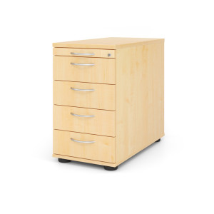 Optizen Caisson à tiroirs profondeur 80 cm Londonien Blanc, gris, érable, hêtre, chêne, chêne ambré, noyer ou graphite